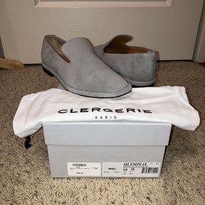 ROBERT CLERGERIE Flats / Loafers OLYMPIA 8 Grey - Sz 7.5 M (EU 37.5) France NEW!